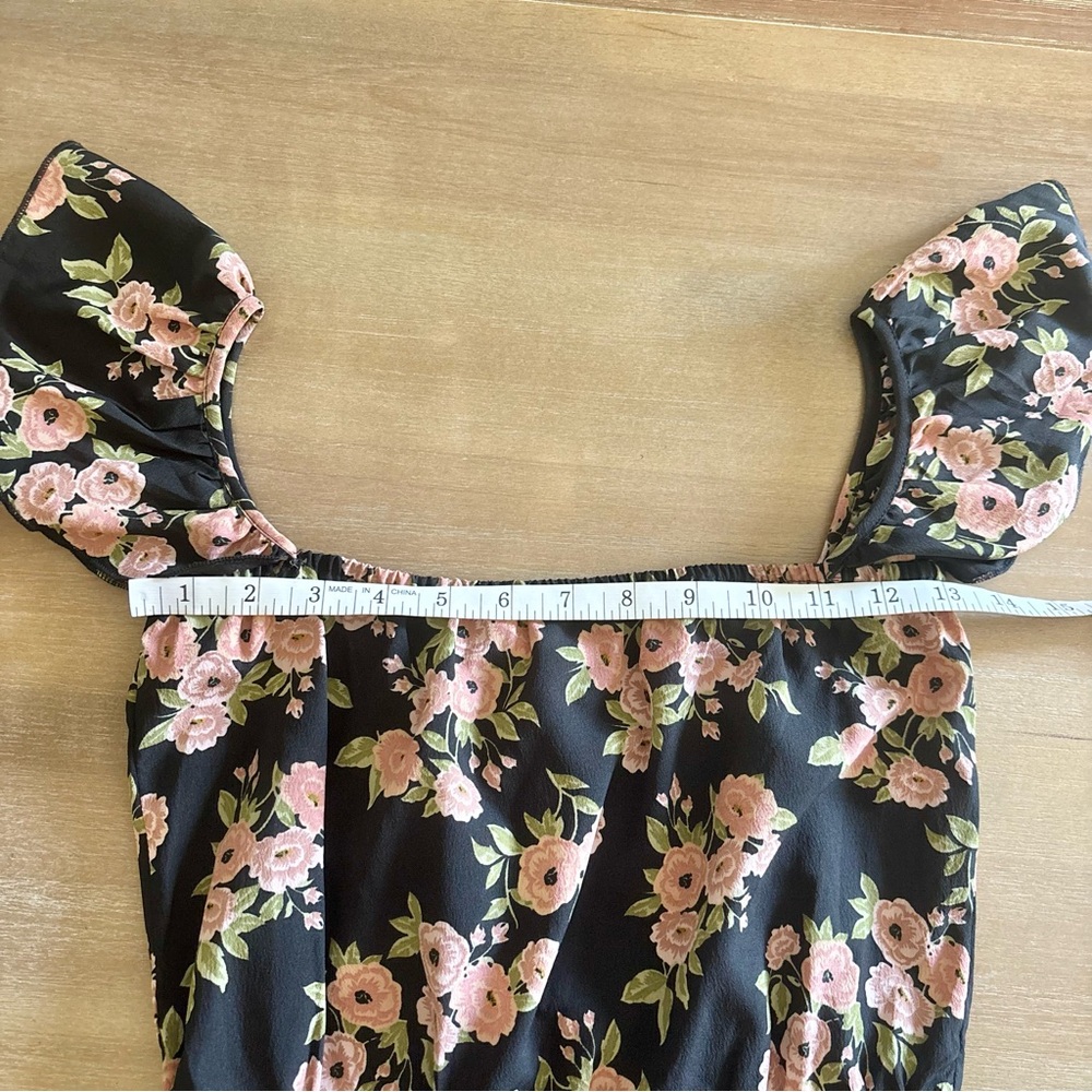 Amuse Society “Sweeter Than You” black floral midi dress, S - Picture 9 of 12
